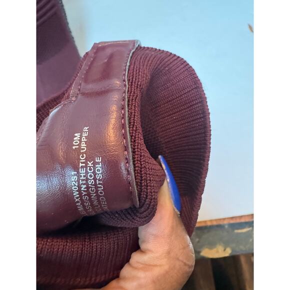 Steve Madden Women's Maxwelle Ankle Boot Burgundy size 10 new - Picture 2 of 10